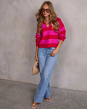 Violette Striped Collared Sweater