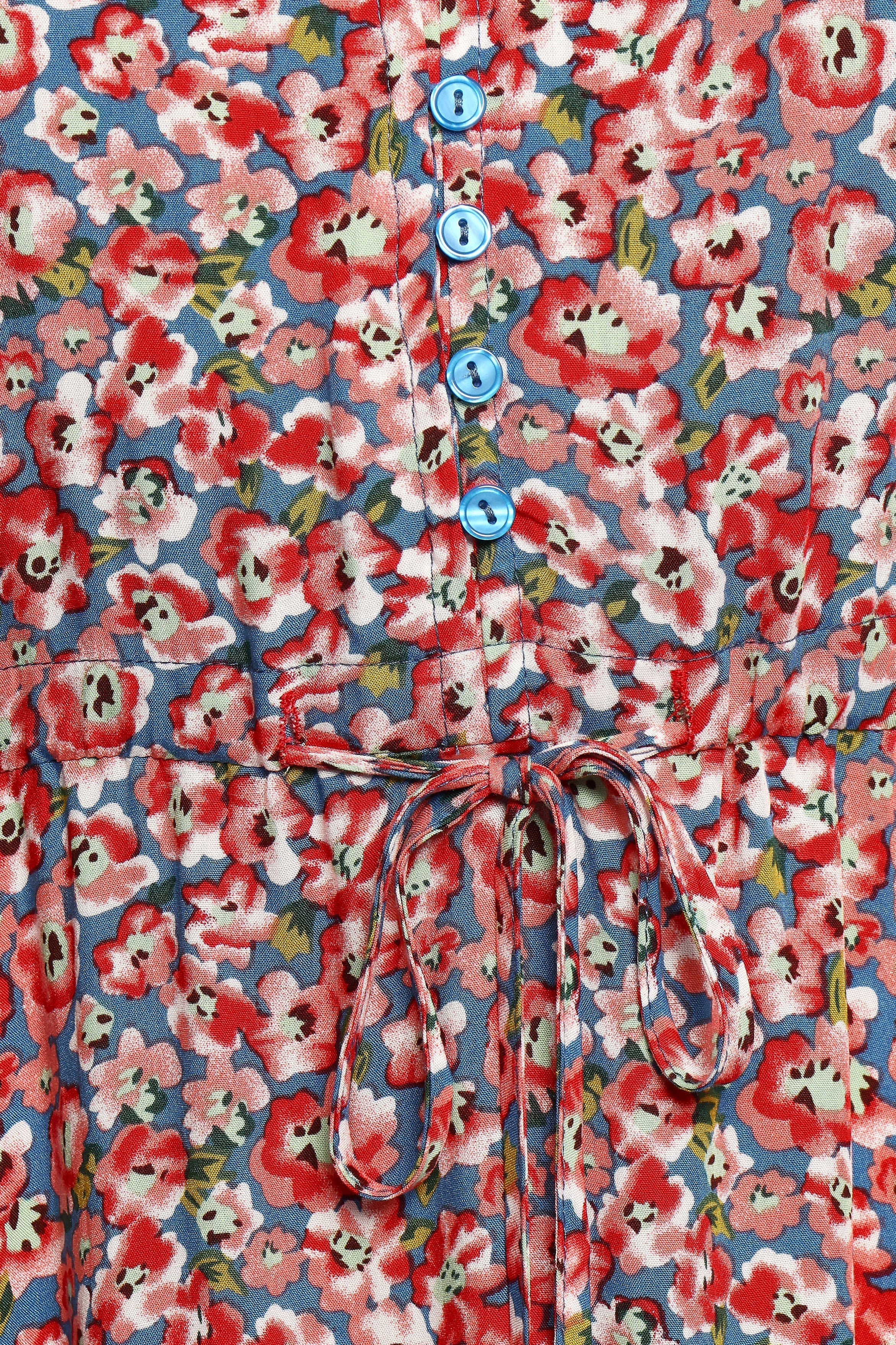 Kelda Dress Blue Ditsy Floral
