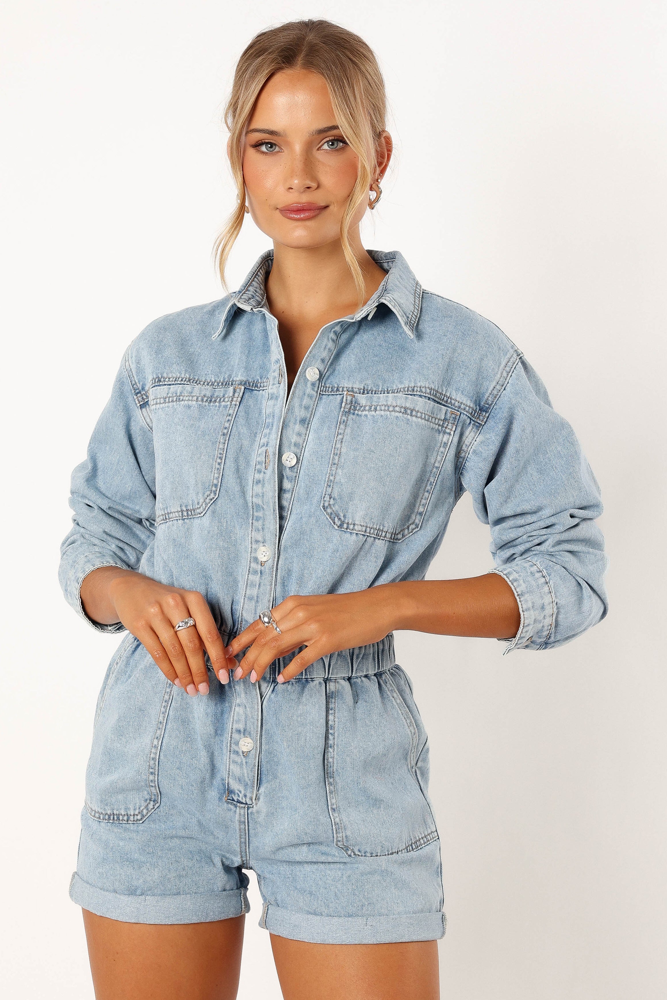 Danielle Romper Medium Denim