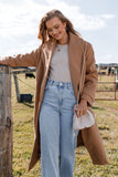 Emersyn Tie Front Coat Camel