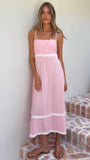 Seraphina Maxi Dress Pink White