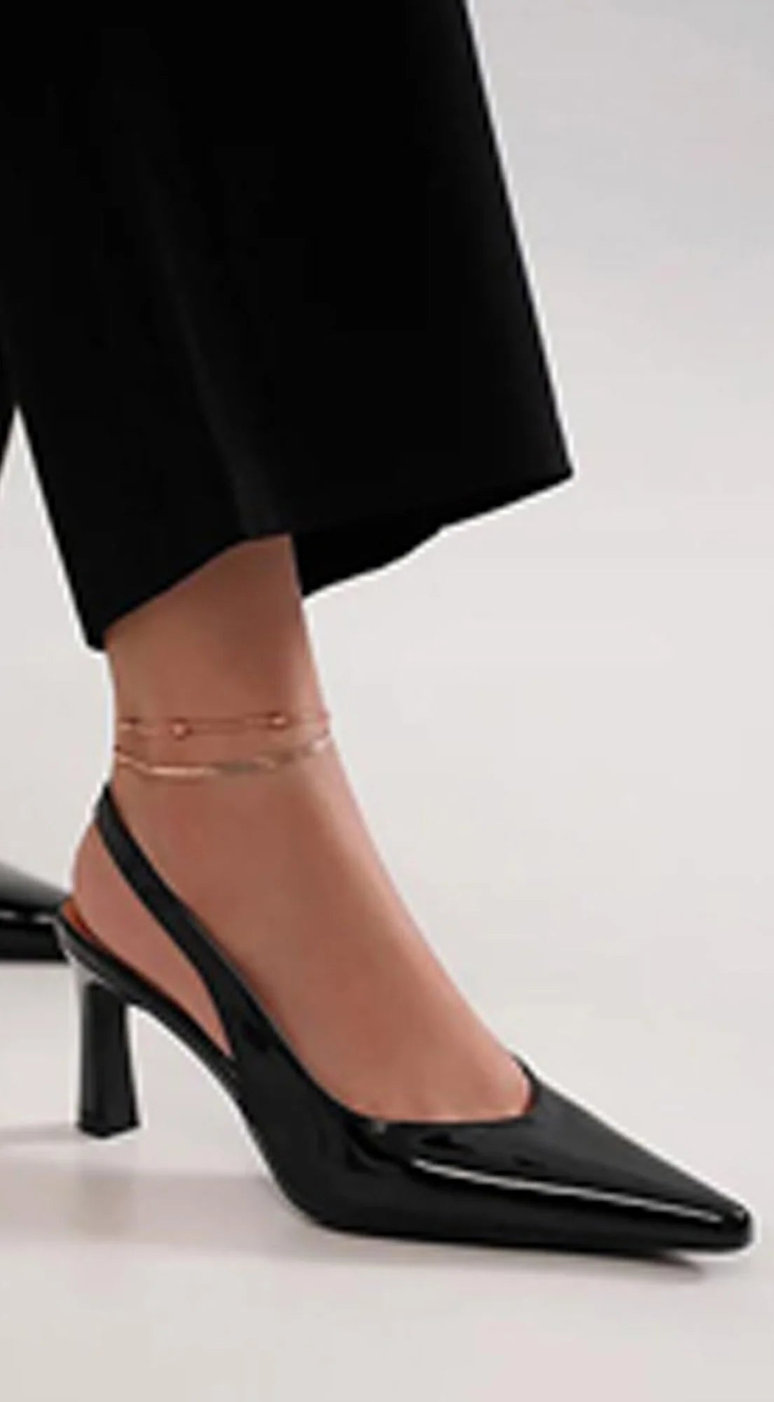 Alessia Stiletto Slingback heel Black