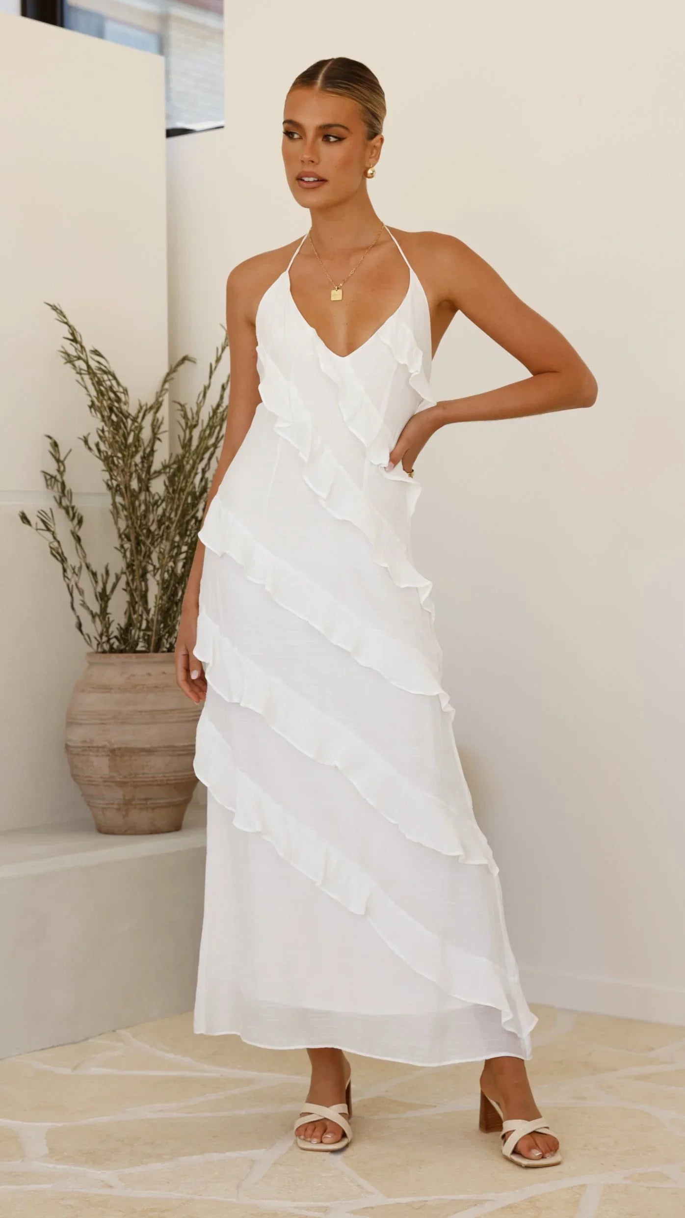 Sophia Maxi Dress White