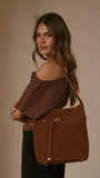 Leonie Belt Buckle Bag Brown Suede