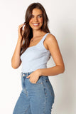 Vicki Rib Tank Blue