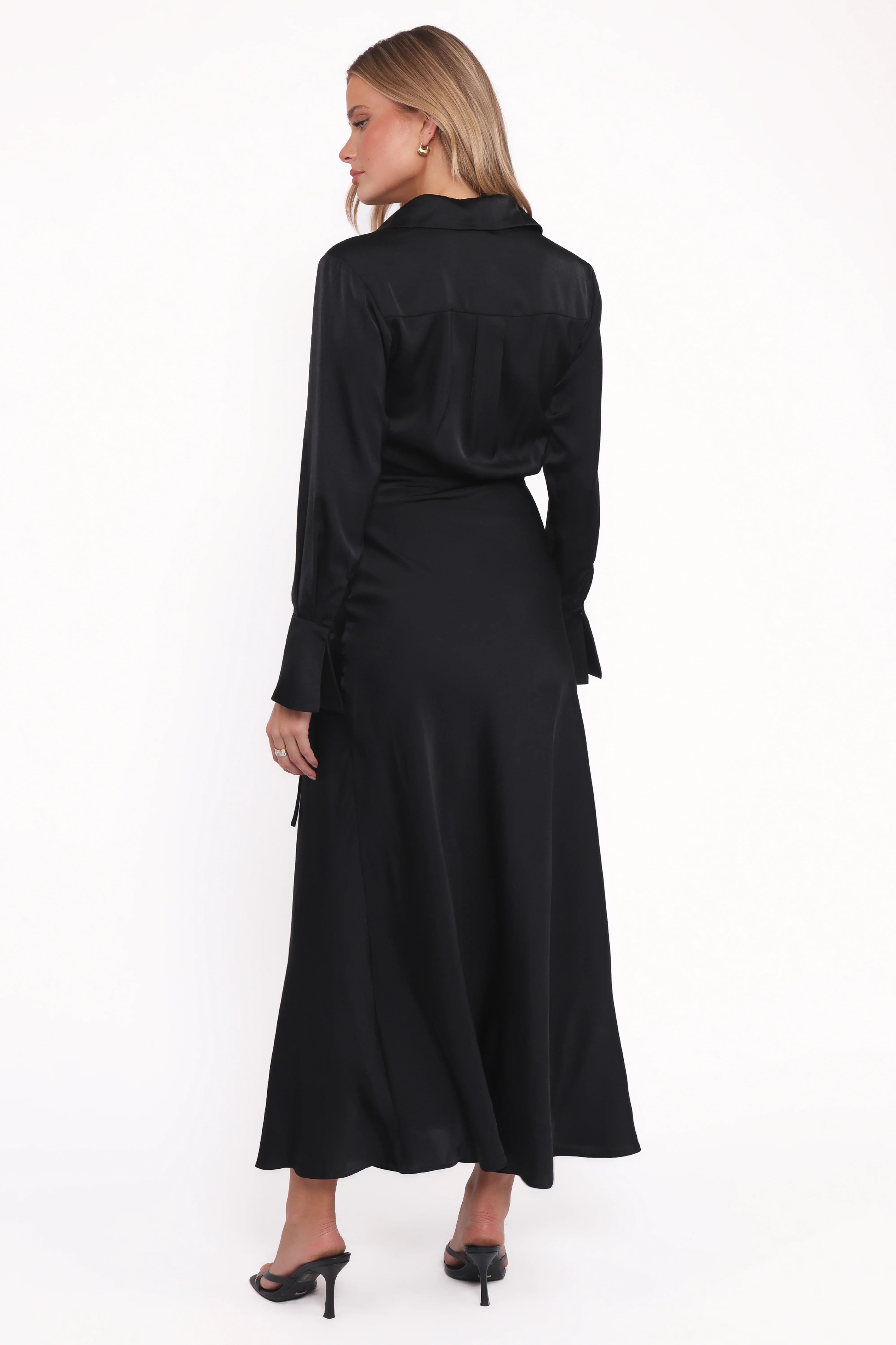 Verna Long Sleeve Maxi Dress Black