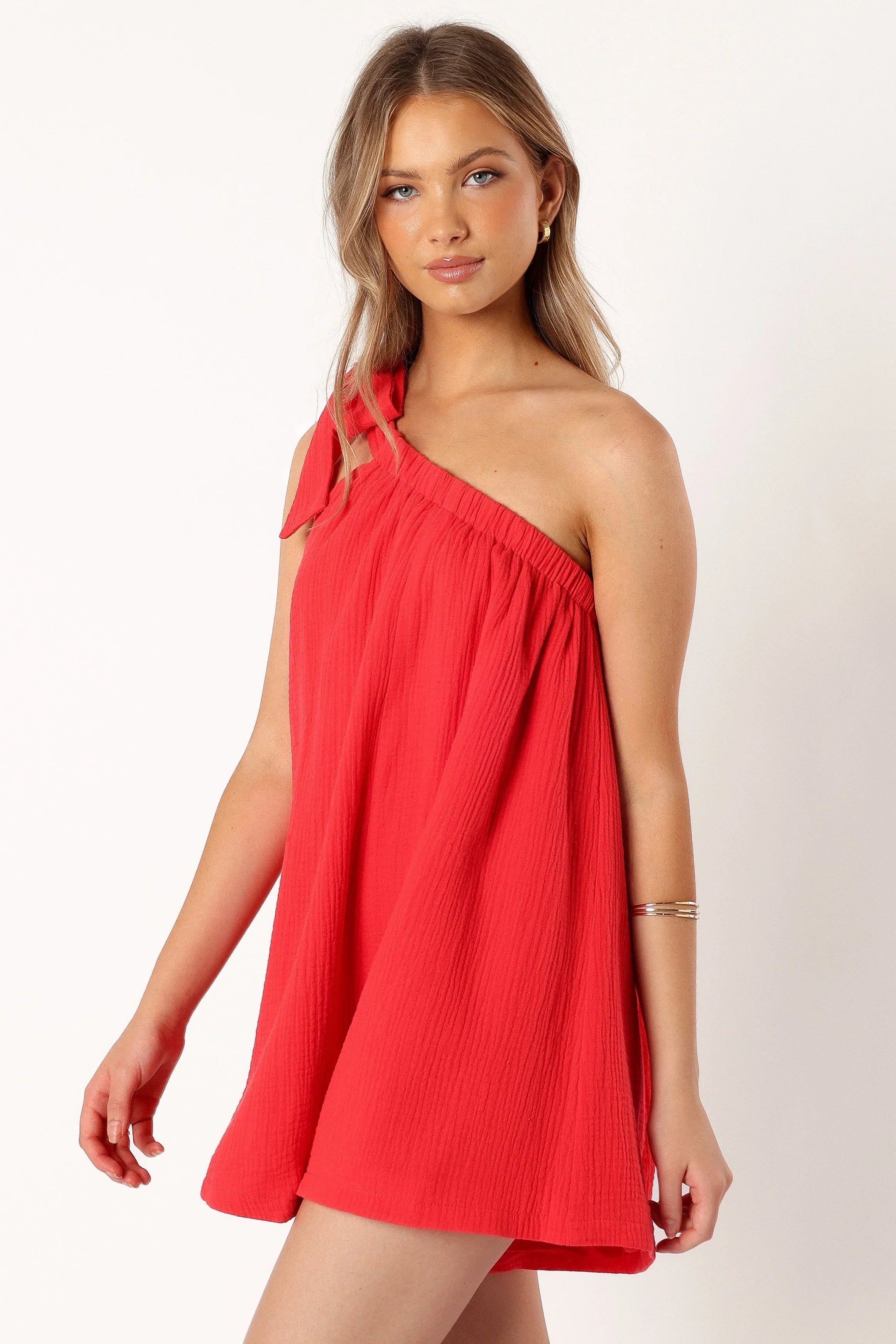 Miffy One Shoulder Romper Red