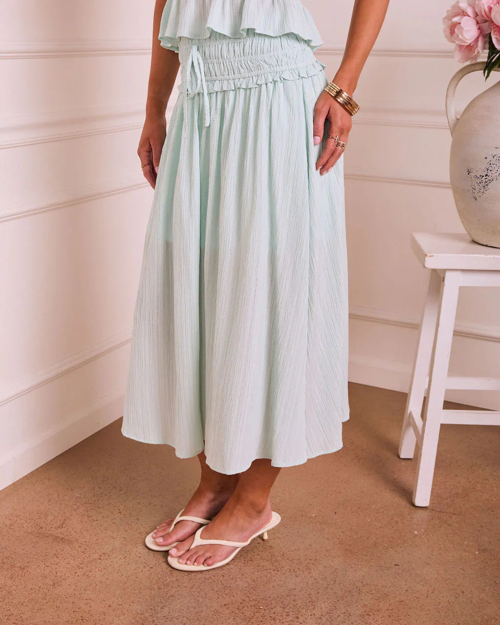 Floaty Grace Front Tie Maxi Skirt