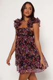 Fiorella Mini Dress Plum Floral