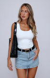 Dont Leave Me Denim Skort Light Blue Wash