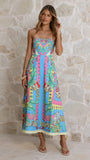 Azure Maxi Dress Tropical Rio