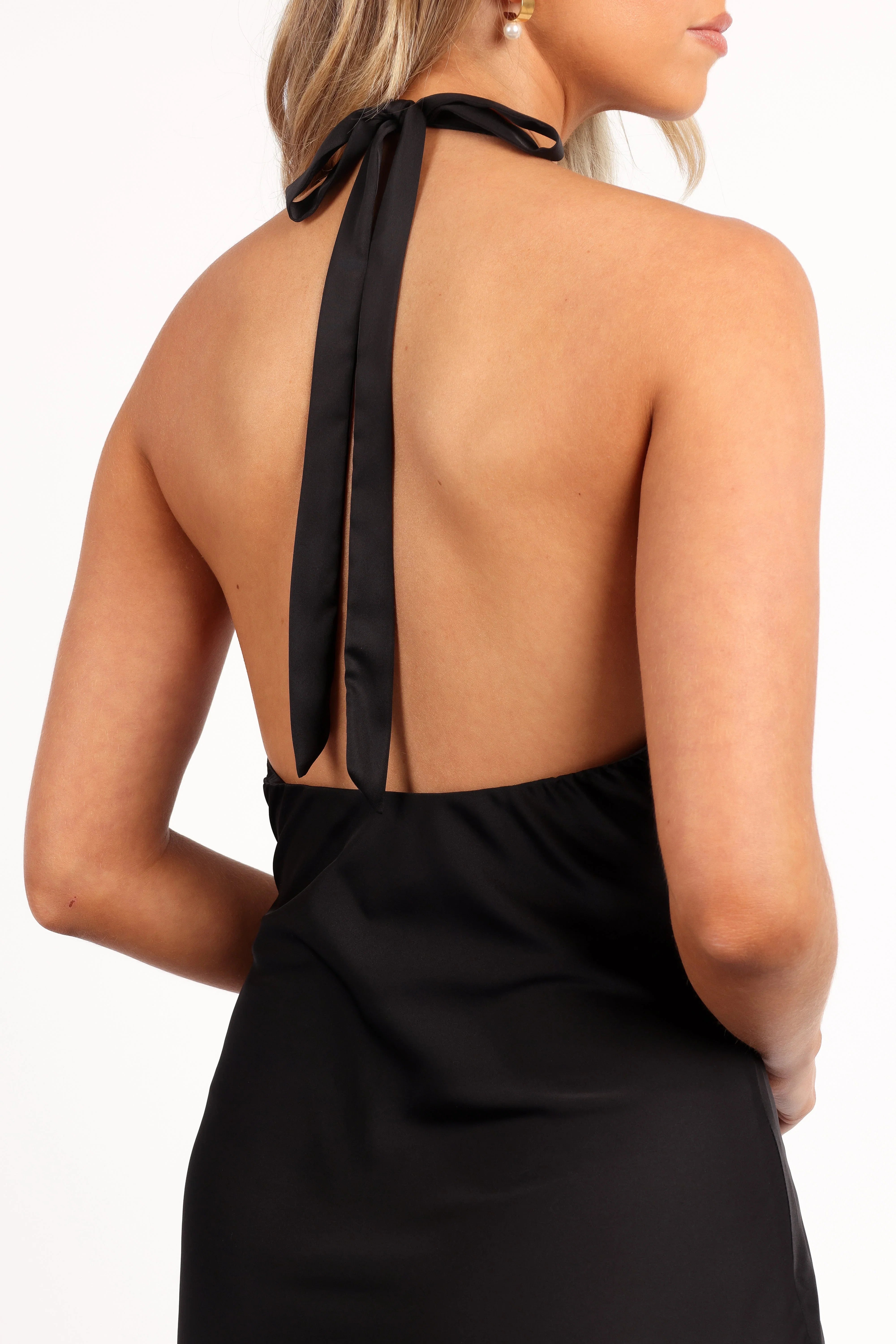 Kalina Halterneck Maxi Dress Black