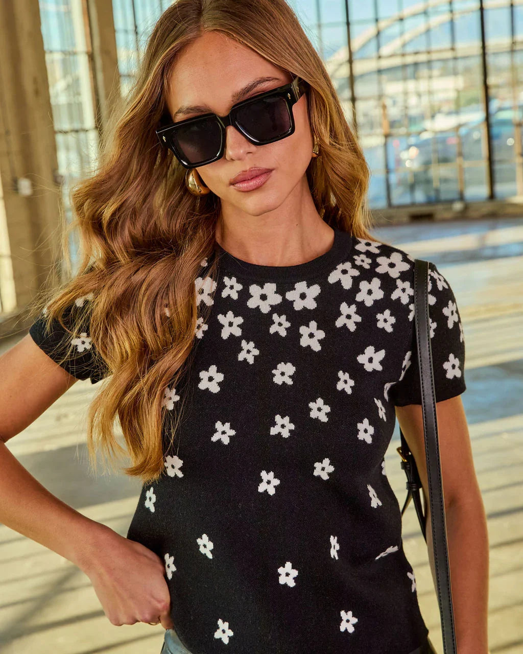 Garden Light Floral Knit Top