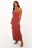 Ciao Ruffles Maxi Dress Rosewood