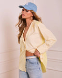 Casual Poise Striped Button Down Top