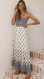 Sable Maxi Dress Blue White