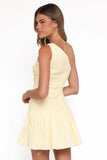 Elaria Off Shoulder Mini Dress Butter Yellow