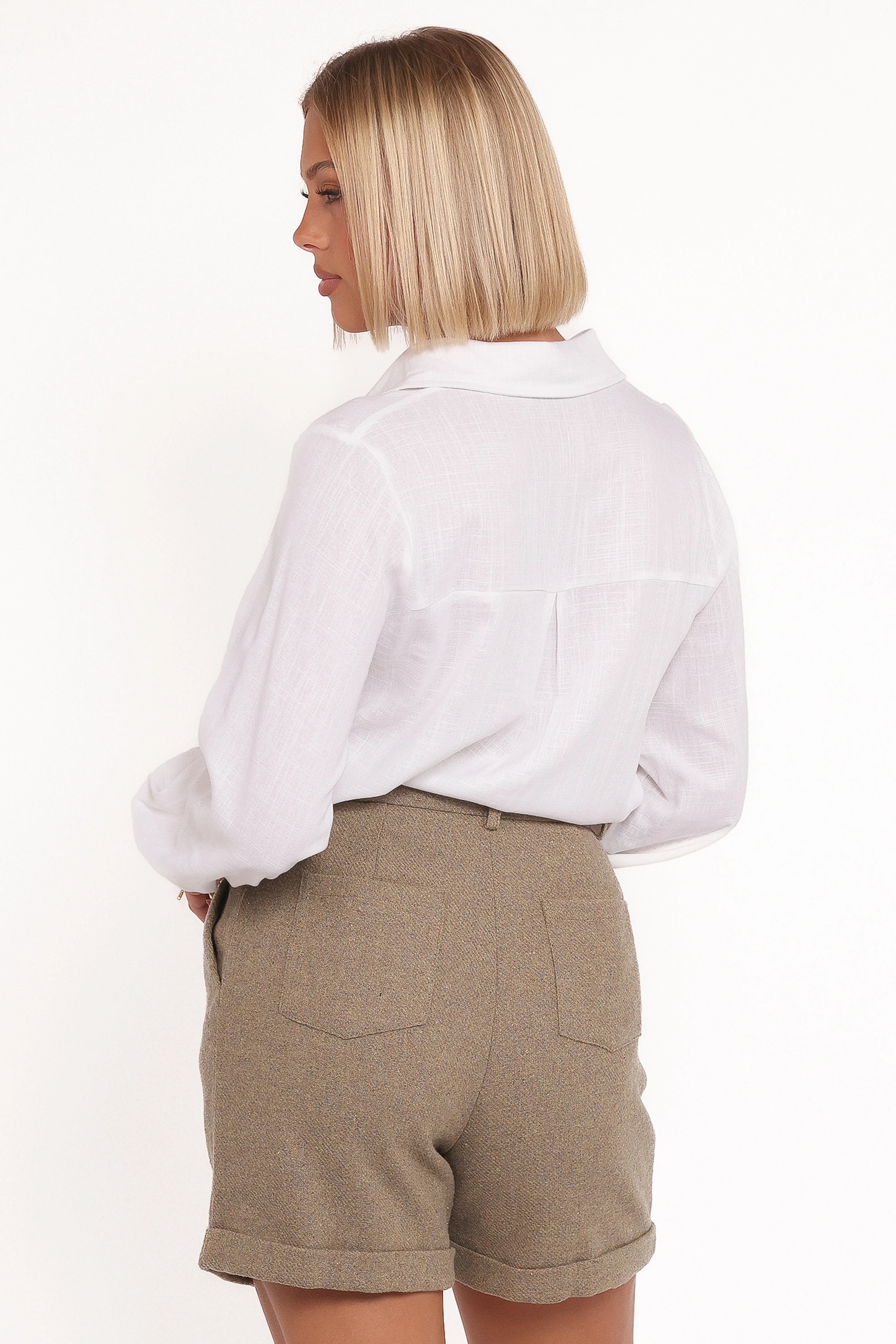 Denise Tailored Shorts Taupe