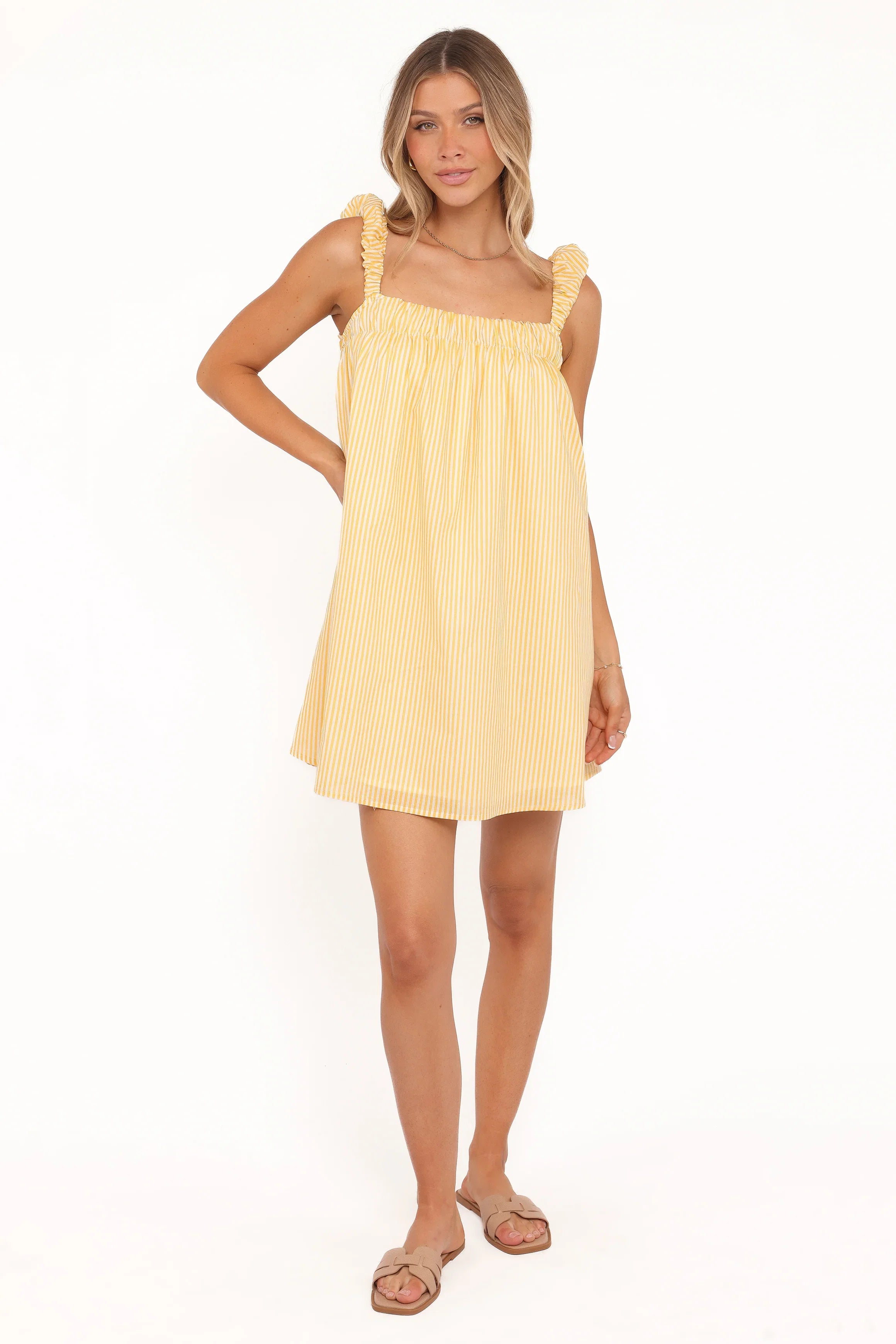 Helia Mini Dress Mango Stripe