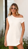 Robin Off Shoulder Mini Dress Cream