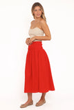 Mattea Maxi Skirt Red