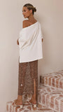 Verlo Sequins Maxi Skirt Mocha