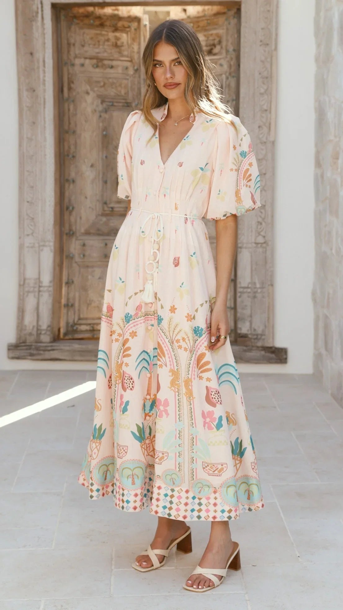Tamsin Midi Dress Acacia Palm