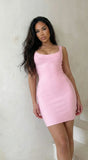Lunelle Sculpt Bandage Mini Dress Pink
