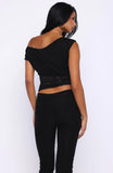 Mesmerised Eyes Off Shoulder Top Black