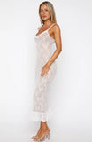 Stand For Something Lace Midi Dress White