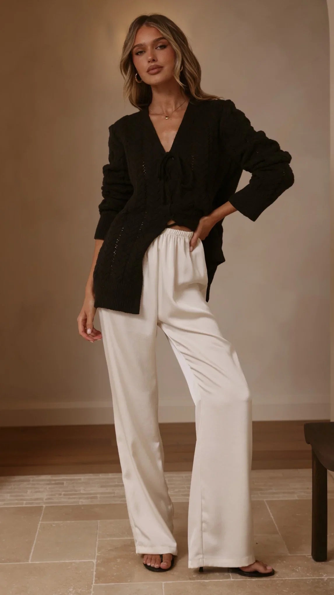 Georgia Knit Top Black