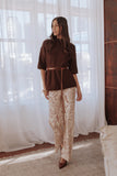 Rosalie Satin Pant Brown Paisley