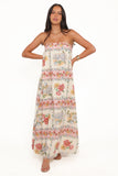 Amora Strapless Maxi Dress Rose Tile
