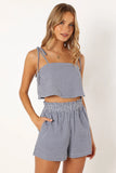 Callum Short Set Navy Gingham
