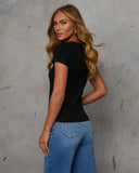 Trixie Ribbed Knit Tee