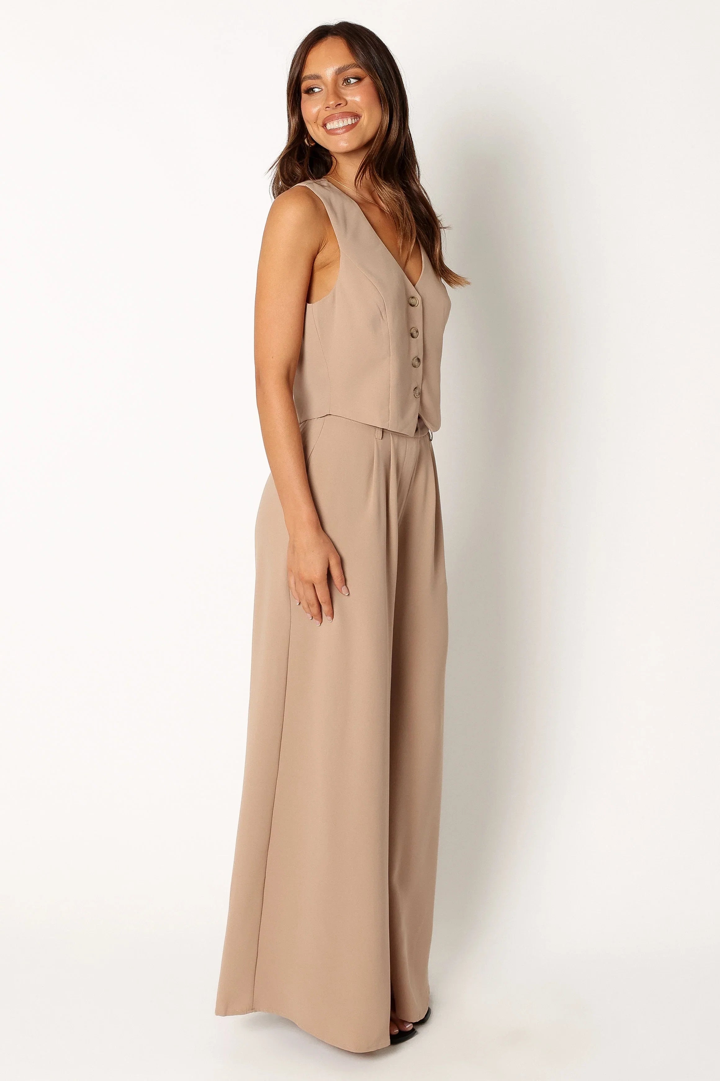 Camille Two Piece Set Beige
