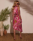 Alissa Floral Wrap Midi Dress