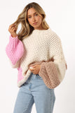 Koda Pattern Knit Sweater Pink Multi