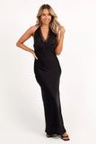 Kalina Halterneck Maxi Dress Black