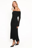 Wilma Off Shoulder Dress Black