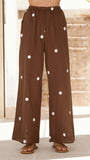 Kailani Strapless Top and Pants Set Chocolate White Polka Dot