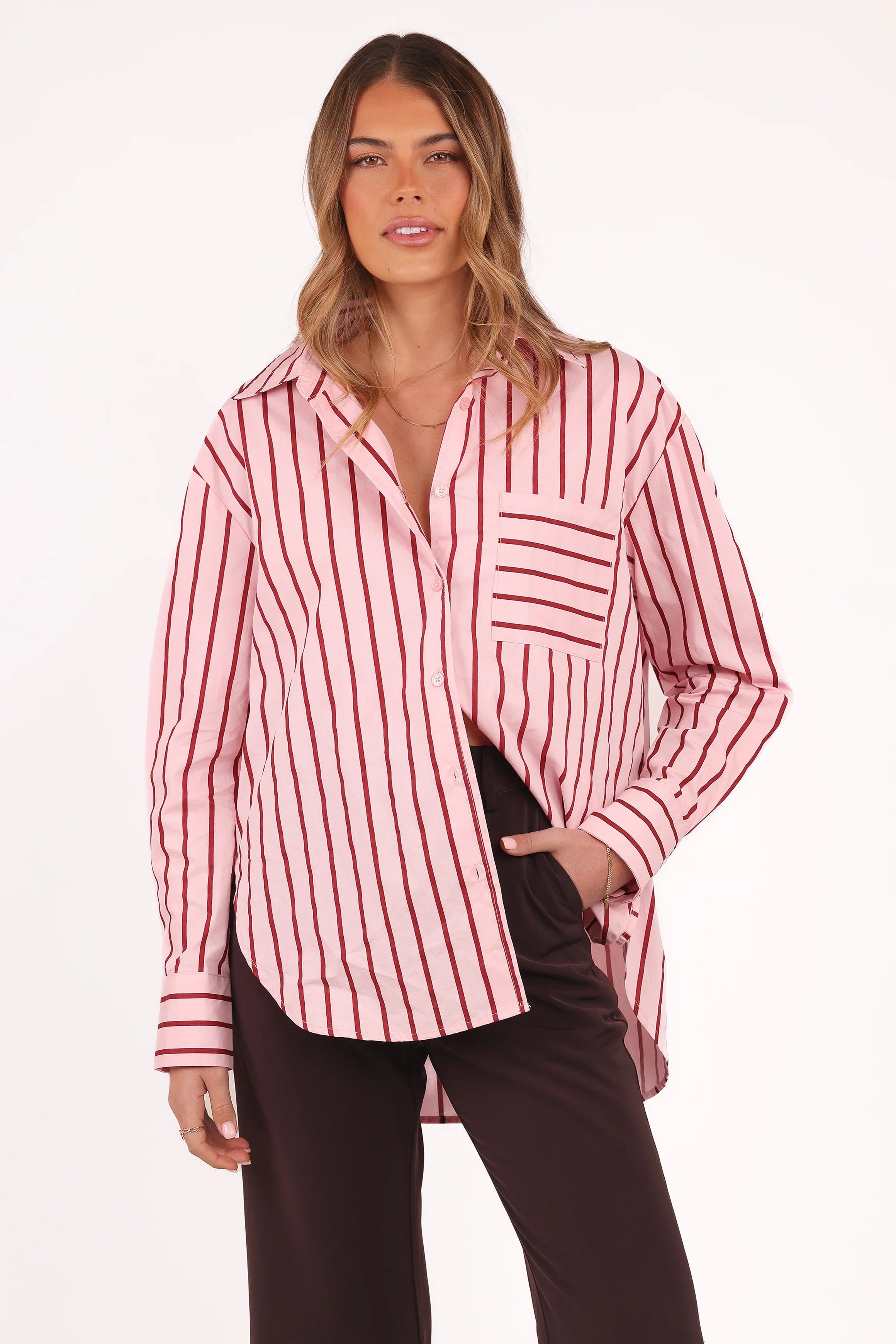 Adam Stripe Shirt Pink
