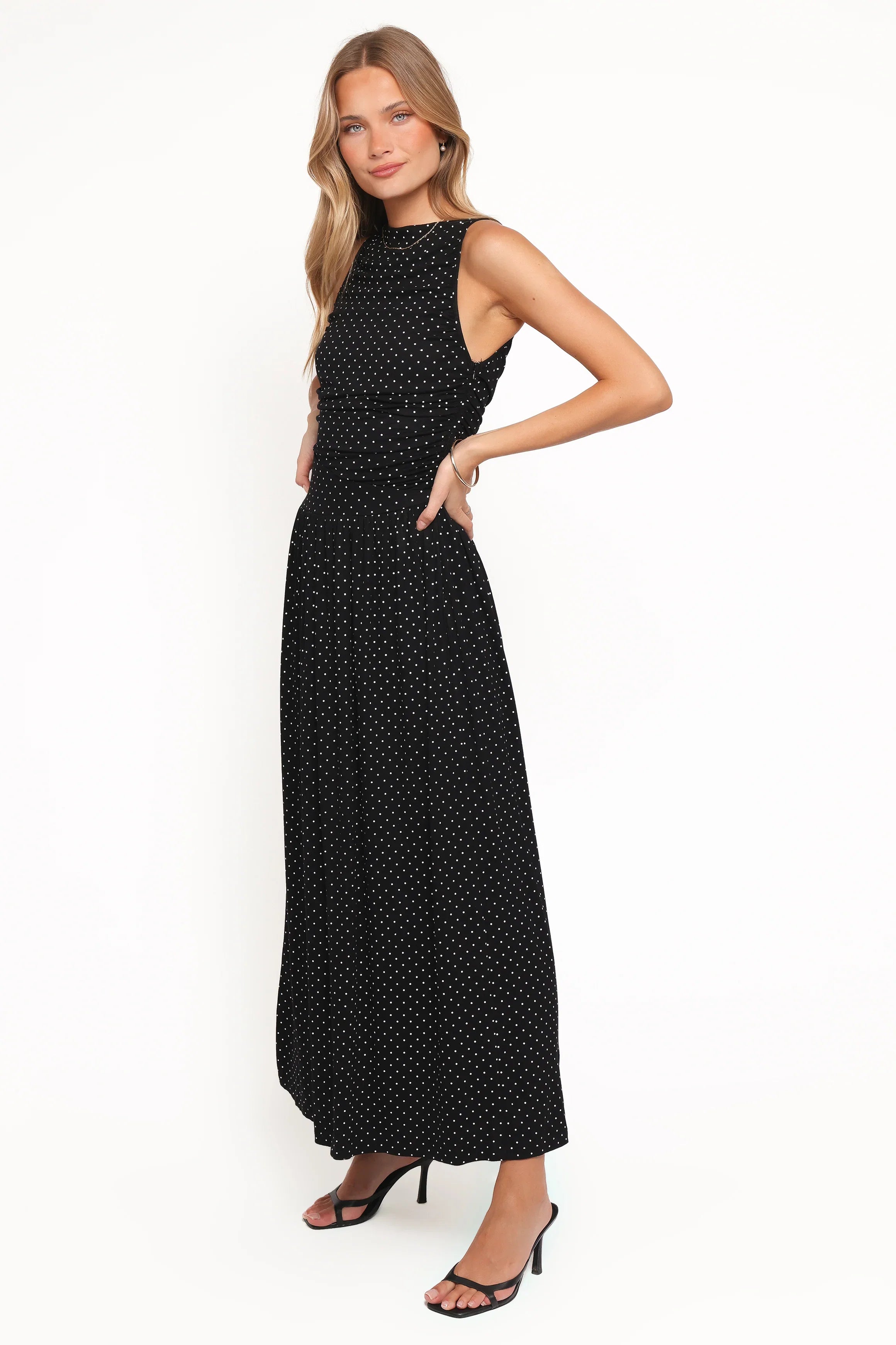 Shirley Maxi Dress Black Polka Dot