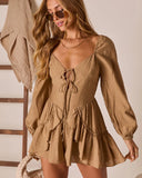 Lendsey Bust Tie Ruffle Romper