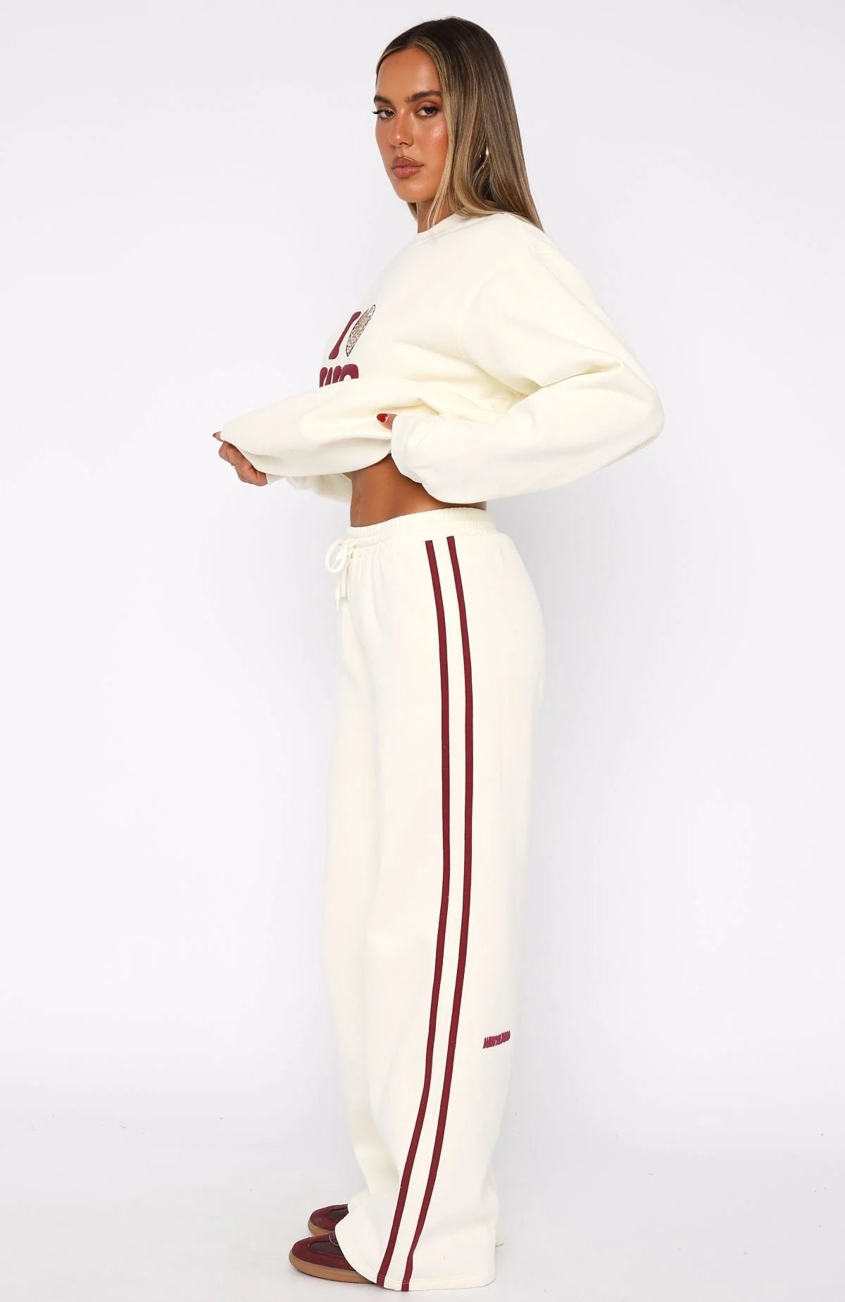 11th Street Out About Wide Leg Sweatpants Cake Batter