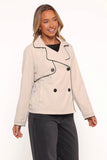 Franklin Cropped Trench Ecru