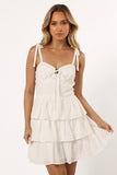 Celeste Ruffle Mini Dress White