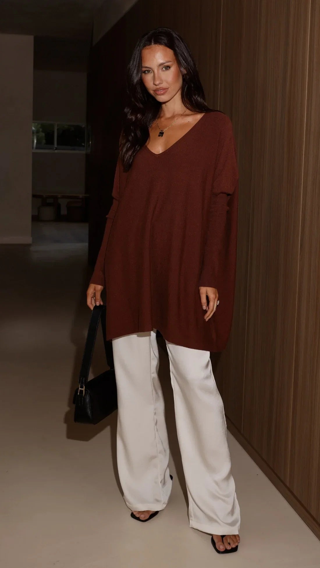 Amalia Knit Top Chocolate