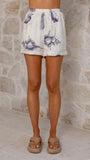 Candelaria Button Up Shirt and Shorts Set Shell Print