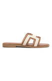 Sophia Canvas Sandals Tan Natural